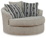 Calnita Oversized Swivel Accent Chair - Orlando Furniture Outlet (Casselberry,FL)