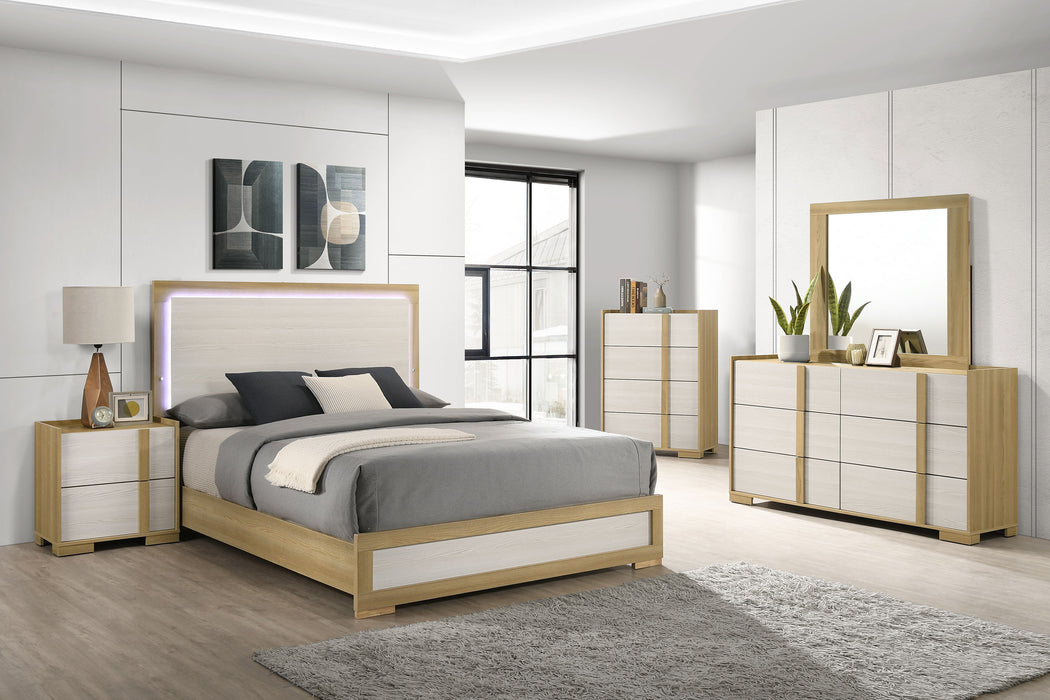 Hyland Panel Bed with LED Lighting - Orlando Furniture Outlet (Casselberry,FL)