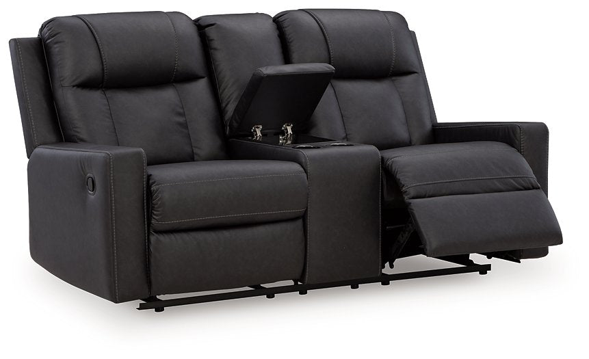 Mackmenville Reclining Loveseat with Console - Orlando Furniture Outlet (Casselberry,FL)