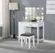 Elijah Makeup Vanity Table with LED Mirror and Stool - Orlando Furniture Outlet (Casselberry,FL)