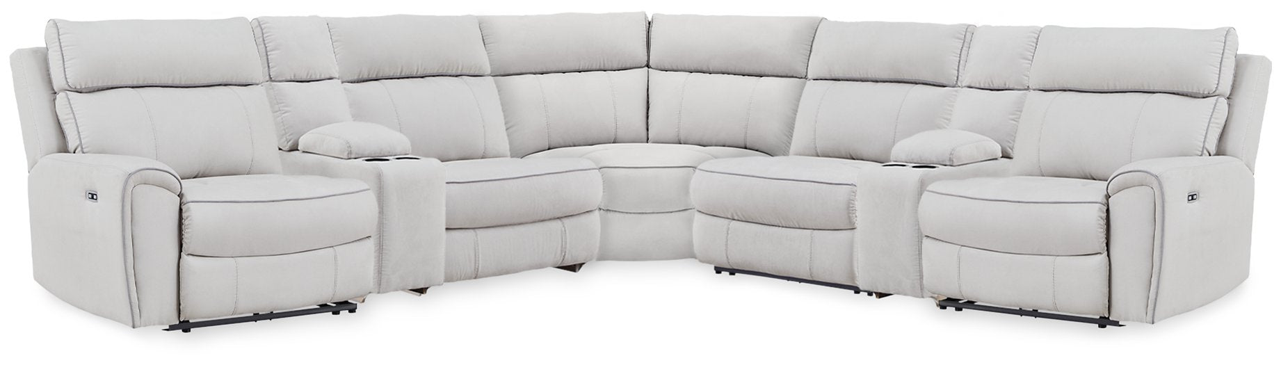 Social Pointe Reclining Sectional with Storage Consoles - Orlando Furniture Outlet (Casselberry,FL)