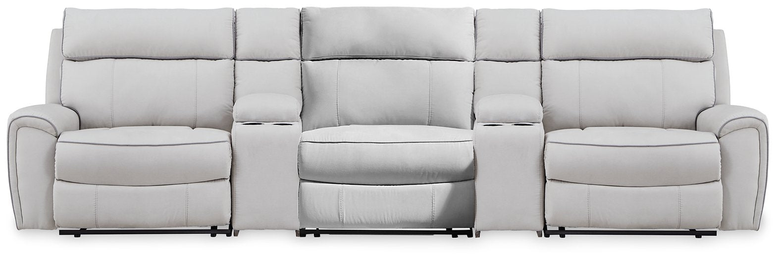 Social Pointe Reclining Sectional with Storage Consoles - Orlando Furniture Outlet (Casselberry,FL)
