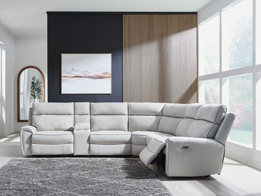 Social Pointe Reclining Sectional with Storage Console - Orlando Furniture Outlet (Casselberry,FL)
