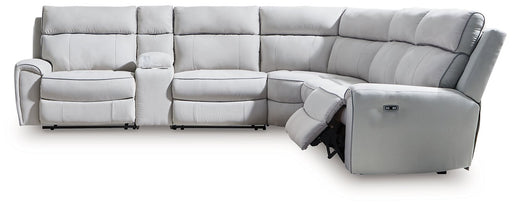Social Pointe Reclining Sectional with Storage Console - Orlando Furniture Outlet (Casselberry,FL)