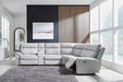 Social Pointe Reclining Sectional with Storage Consoles - Orlando Furniture Outlet (Casselberry,FL)