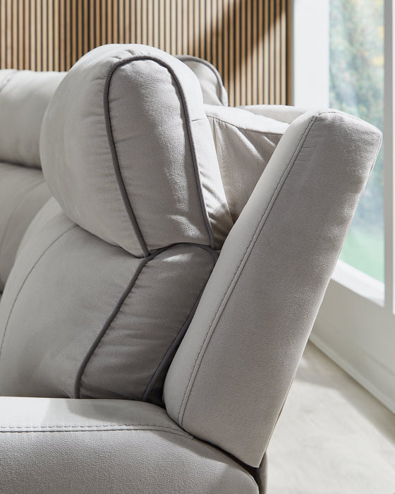 Social Pointe Reclining Sectional with Storage Console - Orlando Furniture Outlet (Casselberry,FL)