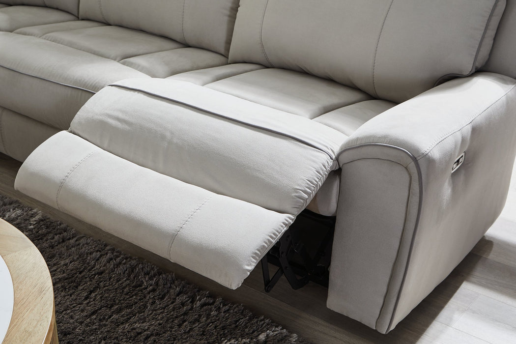 Social Pointe Reclining Sectional with Storage Console - Orlando Furniture Outlet (Casselberry,FL)