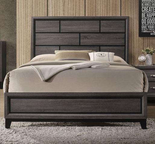 Acme Furniture Valdemar Queen Panel Bed in Weathered Gray 27050Q - Orlando Furniture Outlet (Casselberry,FL)