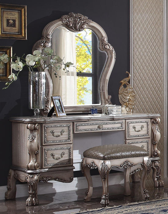 Dresden Vintage Bone White Vanity Desk - Orlando Furniture Outlet (Casselberry,FL)