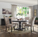 Nolan White Marble & Salvage Dark Oak Dining Table image