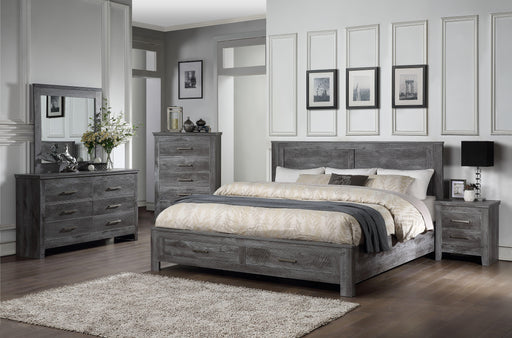 Vidalia Rustic Gray Oak Queen Bed (Storage) image