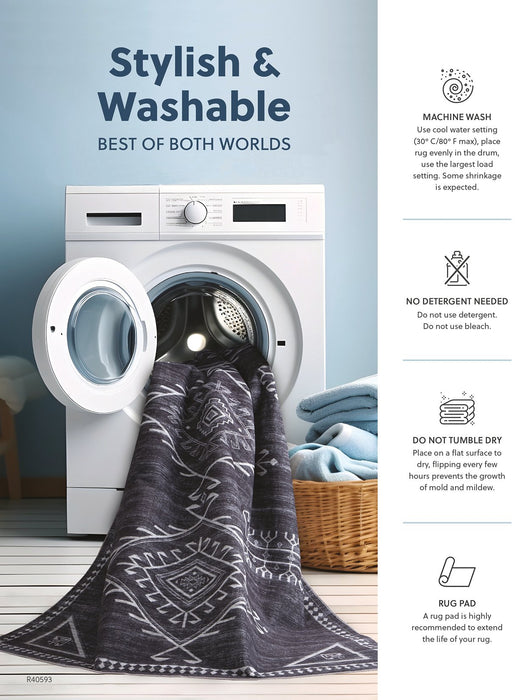 Bunchly 7'10" x 10'3" Washable Rug - Orlando Furniture Outlet (Casselberry,FL)
