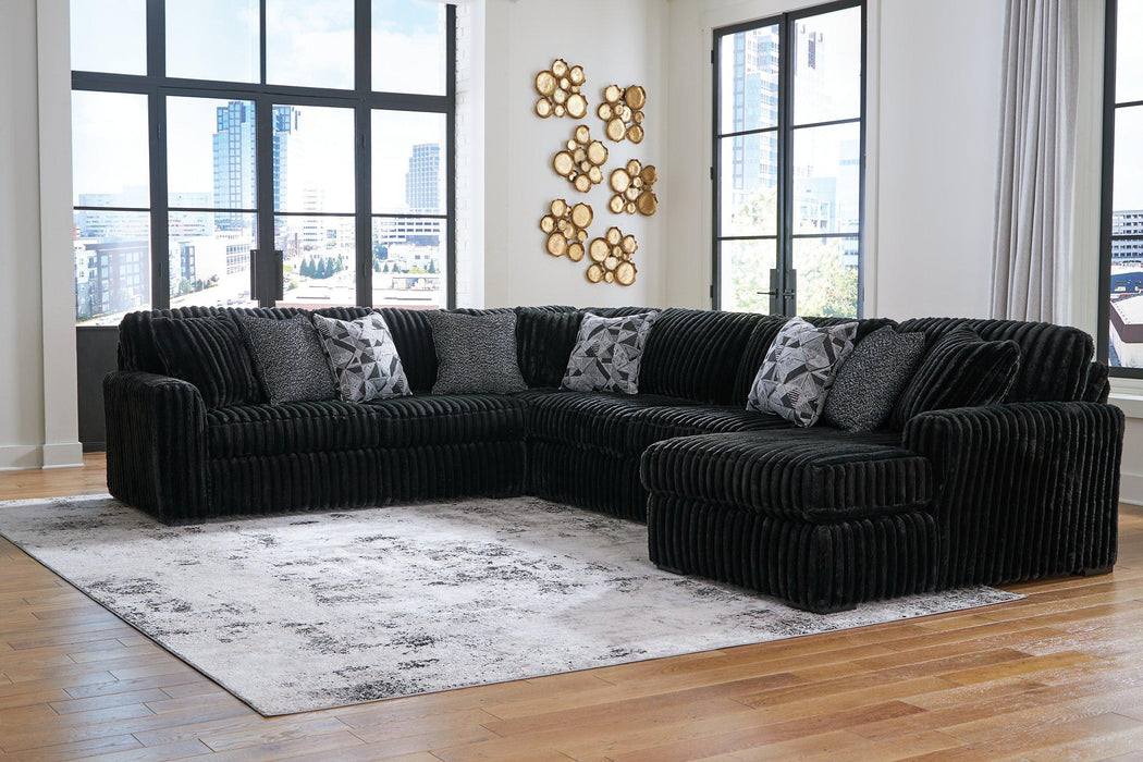 Midnight-Madness Sectional with Chaise - Orlando Furniture Outlet (Casselberry,FL)