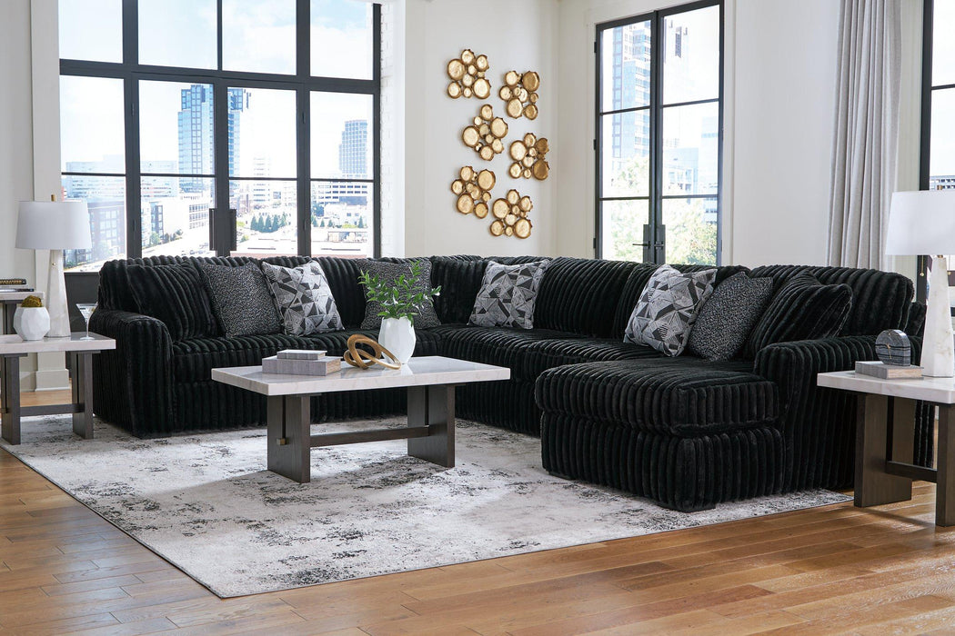 Midnight-Madness Sectional with Chaise - Orlando Furniture Outlet (Casselberry,FL)