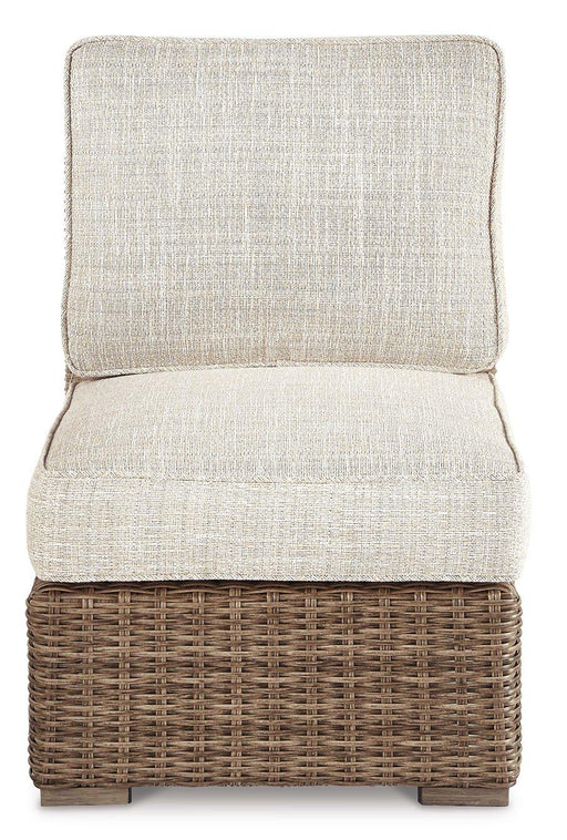 Beachcroft Outdoor Armless Chair with Cushion - Orlando Furniture Outlet (Casselberry,FL)