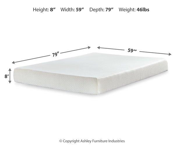 Chime 8 Inch Memory Foam Mattress in a Box - Orlando Furniture Outlet (Casselberry,FL)