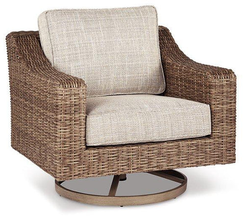 Beachcroft Outdoor Swivel Lounge with Cushion - Orlando Furniture Outlet (Casselberry,FL)