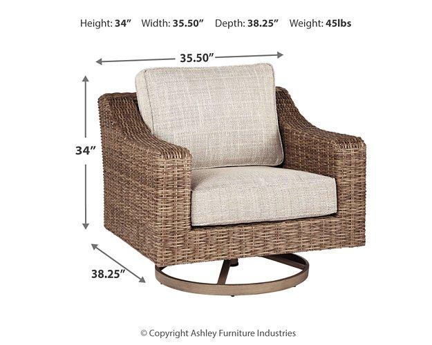 Beachcroft Outdoor Swivel Lounge with Cushion - Orlando Furniture Outlet (Casselberry,FL)
