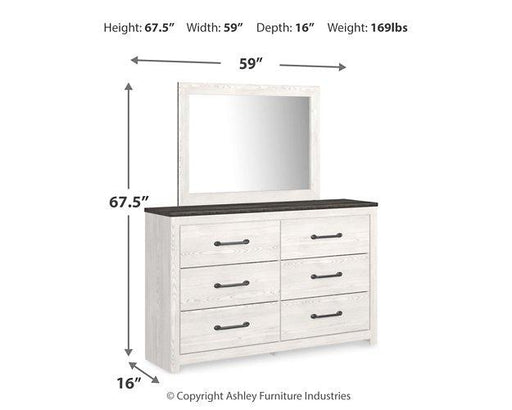 Gerridan Dresser and Mirror - Orlando Furniture Outlet (Casselberry,FL)