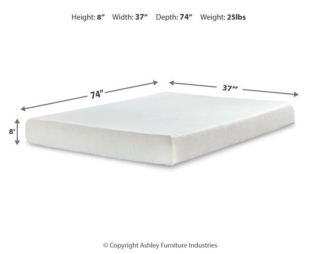 Chime 8 Inch Memory Foam Mattress in a Box - Orlando Furniture Outlet (Casselberry,FL)