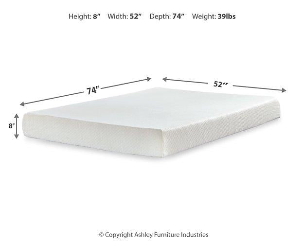 Chime 8 Inch Memory Foam Mattress in a Box - Orlando Furniture Outlet (Casselberry,FL)