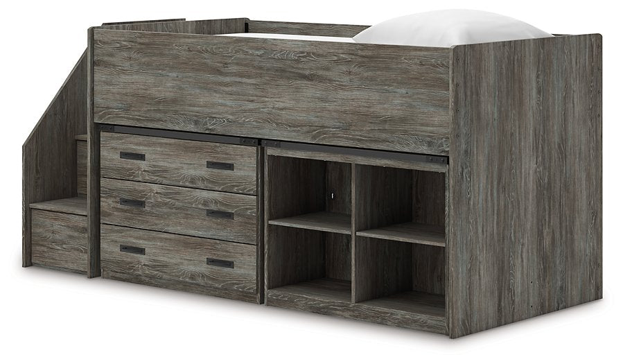 Frandern Loft Bed with Bookcase and Drawer Storage - Orlando Furniture Outlet (Casselberry,FL)