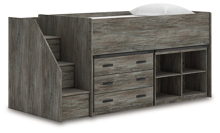 Frandern Loft Bed with Bookcase and Drawer Storage - Orlando Furniture Outlet (Casselberry,FL)