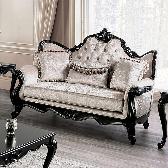 Acapulco White & Espresso Loveseat - Orlando Furniture Outlet (Casselberry,FL)