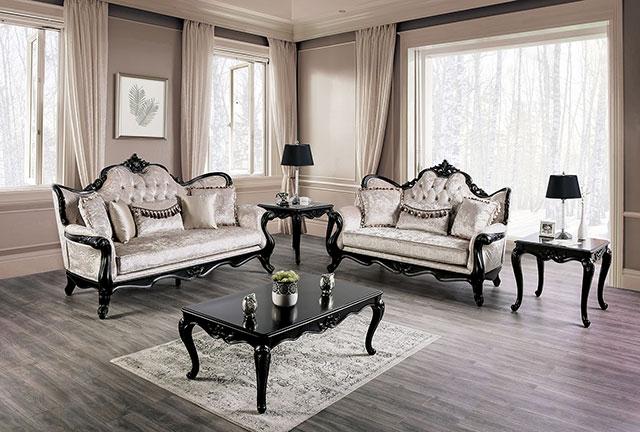 Acapulco White & Espresso Loveseat - Orlando Furniture Outlet (Casselberry,FL)