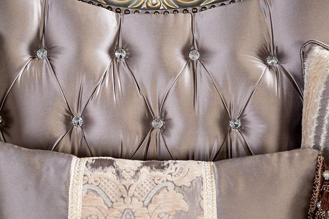 Albacete Sofa Campage & Walnut - Orlando Furniture Outlet (Casselberry,FL)