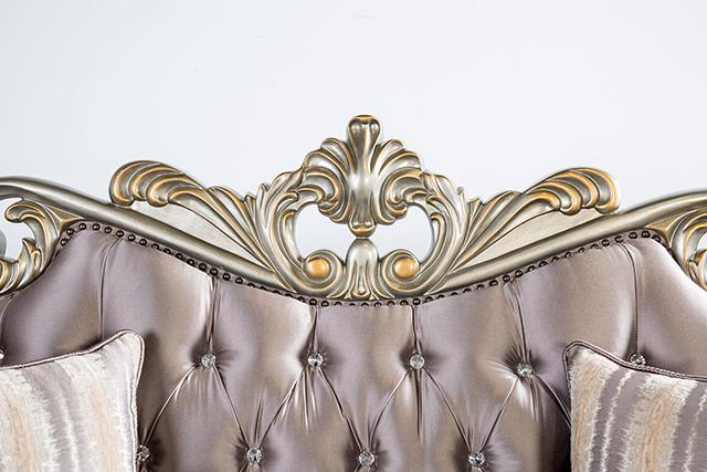 Albacete Sofa Campage & Walnut - Orlando Furniture Outlet (Casselberry,FL)