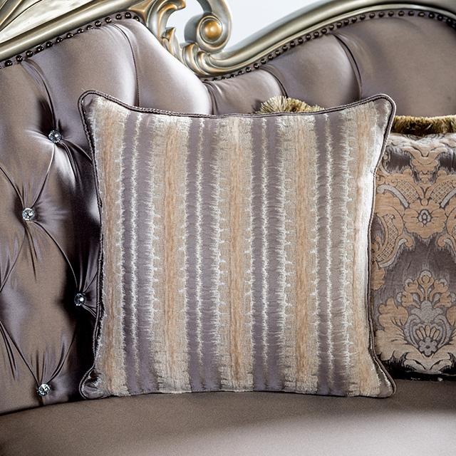 Albacete Sofa Campage & Walnut - Orlando Furniture Outlet (Casselberry,FL)