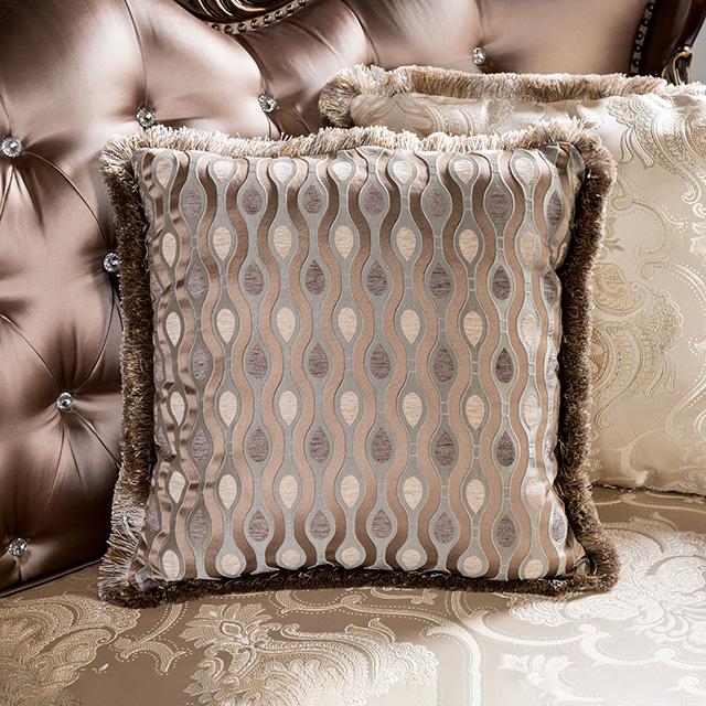 Albacete Sofa Campage & Walnut - Orlando Furniture Outlet (Casselberry,FL)