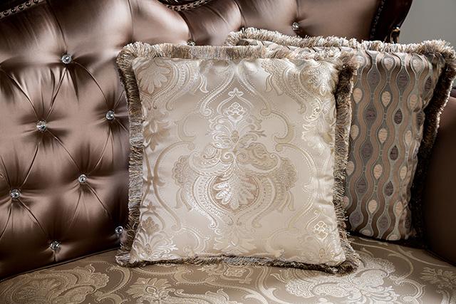 Albacete Sofa Campage & Walnut - Orlando Furniture Outlet (Casselberry,FL)