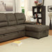ALCESTER Brown & Gray Sectional w/ Sleeper, Ash - Orlando Furniture Outlet (Casselberry,FL)