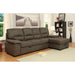 ALCESTER Brown & Gray Sectional w/ Sleeper, Ash - Orlando Furniture Outlet (Casselberry,FL)