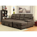 ALCESTER Brown & Gray Sectional w/ Sleeper, Ash - Orlando Furniture Outlet (Casselberry,FL)