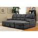 ALCESTER Brown & Gray Sectional w/ Sleeper, Ash - Orlando Furniture Outlet (Casselberry,FL)