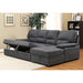 ALCESTER Brown & Gray Sectional w/ Sleeper, Ash - Orlando Furniture Outlet (Casselberry,FL)