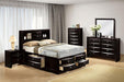Zosimo Bed Black, Chrome, & Grey - Orlando Furniture Outlet (Casselberry,FL)