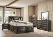 Zosimo Bed Black, Chrome, & Grey - Orlando Furniture Outlet (Casselberry,FL)