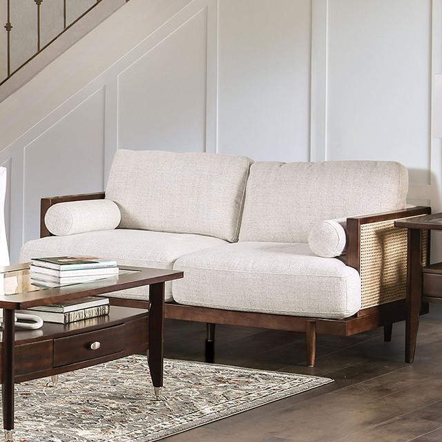 ALESUND Loveseat, Beige/Light Oak, Natural & Brown - Orlando Furniture Outlet (Casselberry,FL)