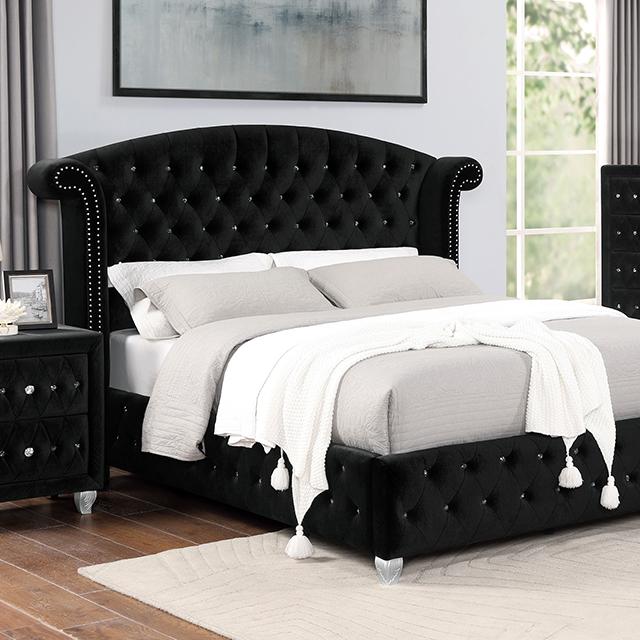 Zohar Bed Black & Pink - Orlando Furniture Outlet (Casselberry,FL)