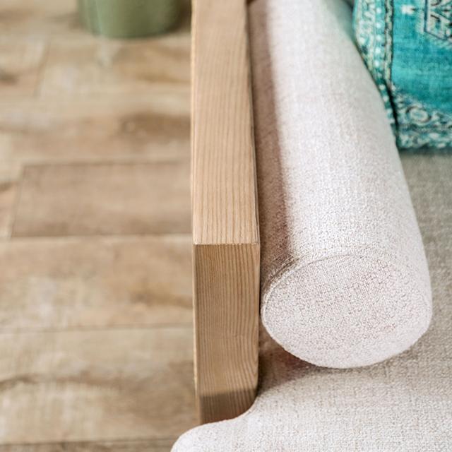 ALESUND Sofa, Beige/Light Oak, Natural & Brown - Orlando Furniture Outlet (Casselberry,FL)