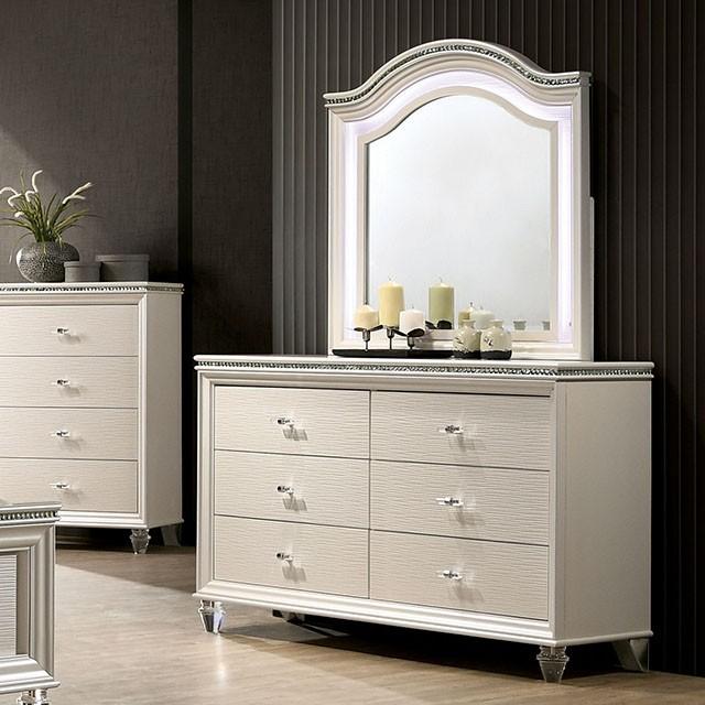 ALLIE Dresser Beige & Rose Gold - Orlando Furniture Outlet (Casselberry,FL)