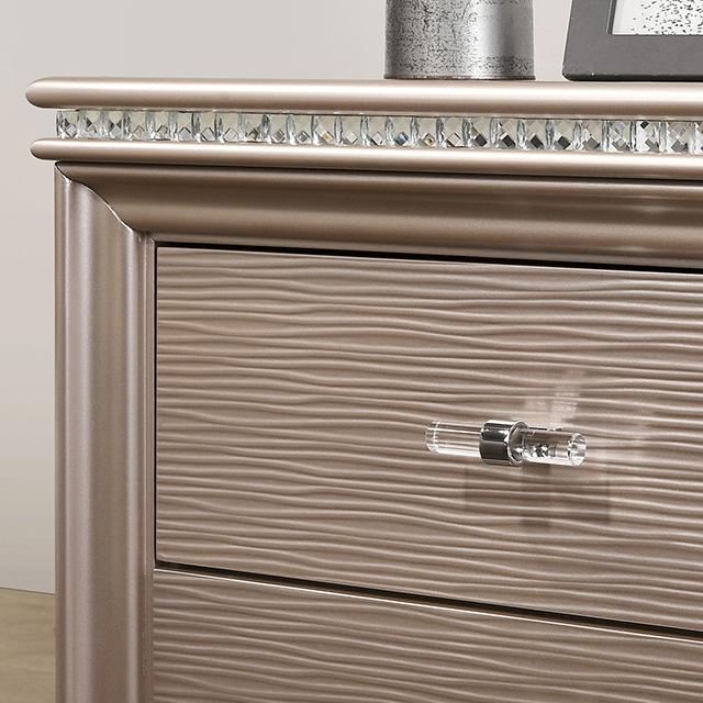 ALLIE Dresser Beige & Rose Gold - Orlando Furniture Outlet (Casselberry,FL)