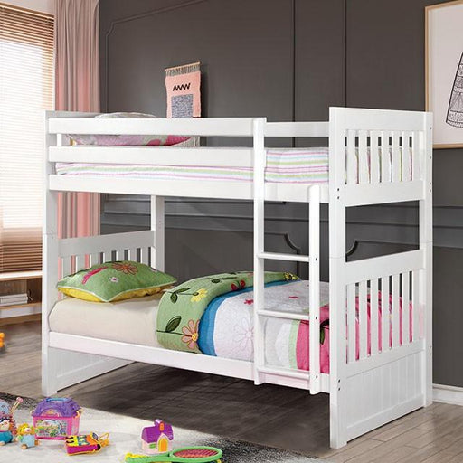 Canberra Twin/Twin Bunk Bed - Orlando Furniture Outlet (Casselberry,FL)