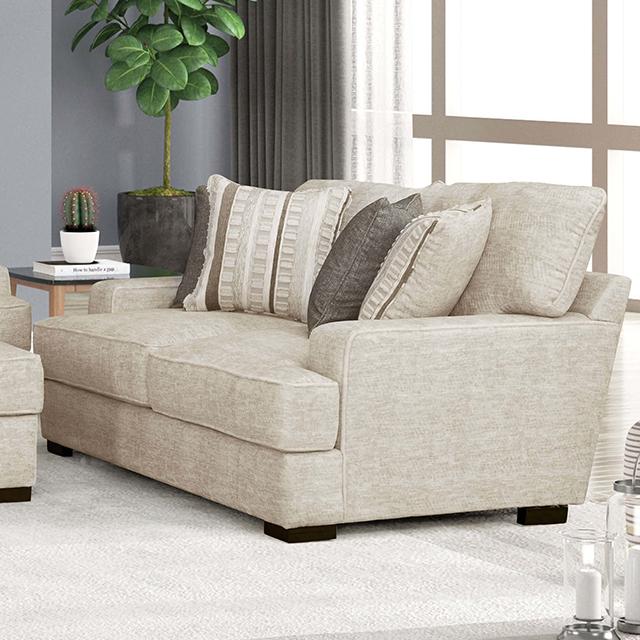 ARDENFOLD Loveseat, Beige & Gray - Orlando Furniture Outlet (Casselberry,FL)