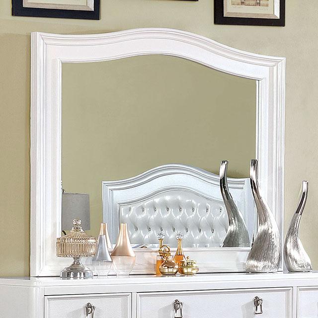Ariston Mirror White, Silver, & Black - Orlando Furniture Outlet (Casselberry,FL)