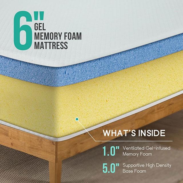 Artemisia 6" Full, Queen, & Twin Memory Foam Mattress - Orlando Furniture Outlet (Casselberry,FL)